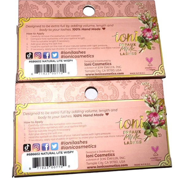 Ioni 3D Faux Mink Lashes and Lash Glue Liner Bundle - Picture 2 of 3